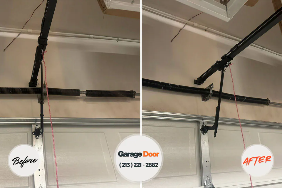 Before and after: garage door repair South Valley, NM